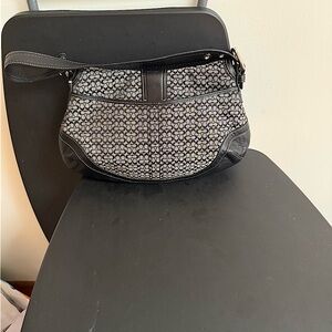 Coach Black and Gray Shoulder Bag